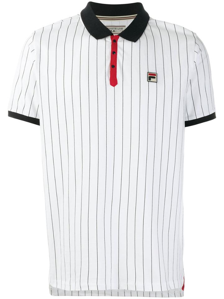 Fila Contrast Collar Polo Shirt - White