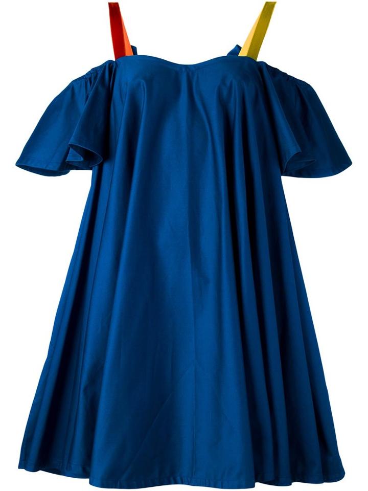 Anna October Cold Shoulder Ruffle Sleeve Dress