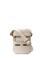 Gucci Gucci Print Leather Shoulder Bag - Neutrals