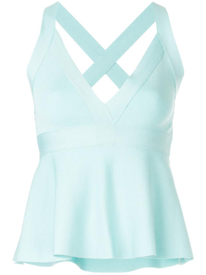Boutique Moschino Flared Sleeveless Top - Green