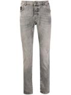John Richmond Amsack Distressed Detail Denim Jeans - Grey