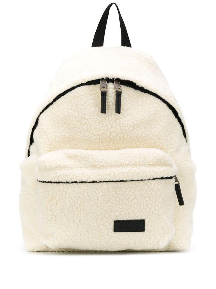 Eastpak Padded Park Shearling Effect Backpack - White