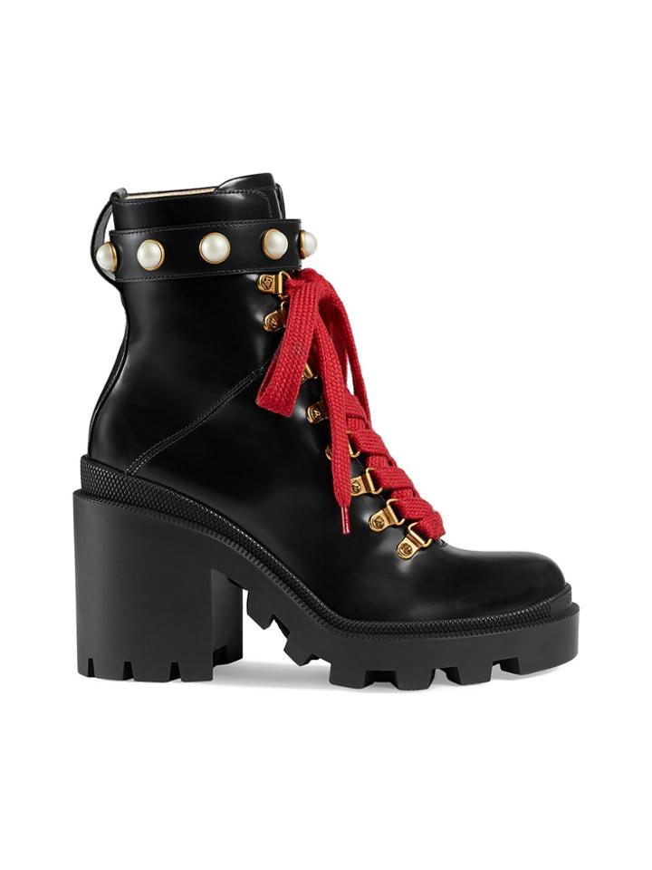 Gucci Leather Ankle Boot - Black