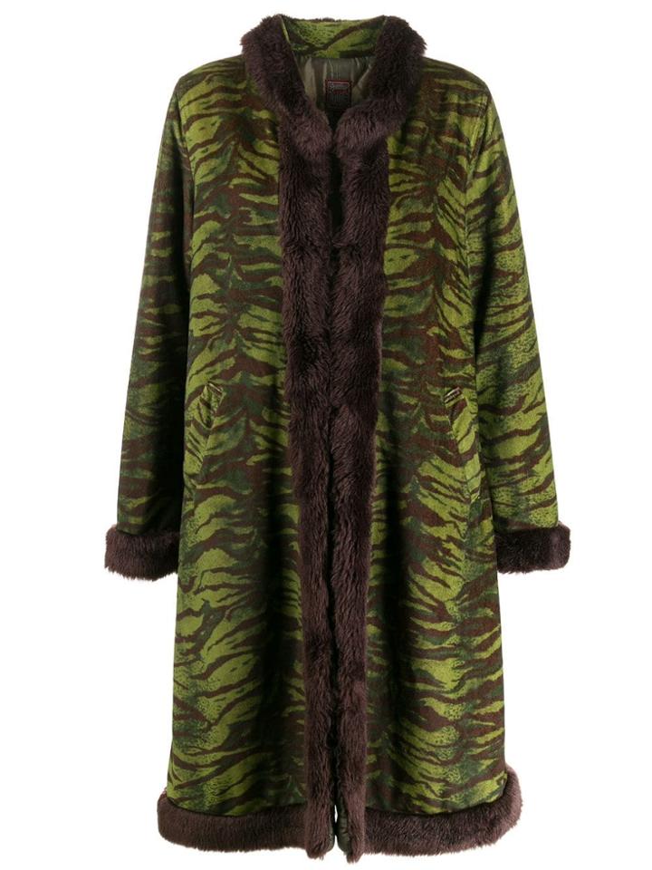 Jean Paul Gaultier Pre-owned 90's Zebra Coat - Green