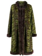 Jean Paul Gaultier Pre-owned 90's Zebra Coat - Green