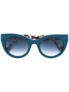 Fendi - Granite Print Sunglasses - Women - Acetate - One Size, Blue, Acetate