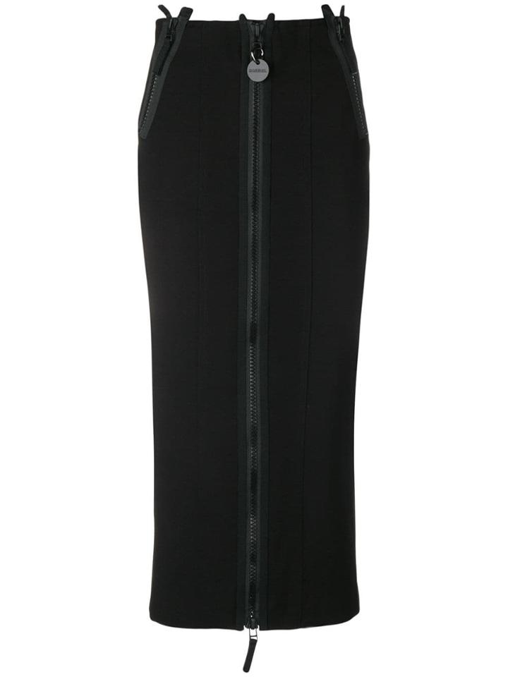 Diesel Zip Front Pencil Skirt - Black