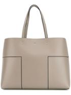 Tory Burch Interior Pouch Tote, Women's, Nude/neutrals, Leather