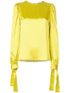 Msgm Tie Sleeve Blouse - Yellow & Orange