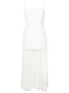 Dion Lee Mesh Pleat Long Dress - White