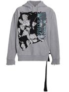 Election Reform Hoody With Embroidered Logo And Textile Collage - Grey