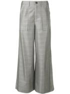 Ganni Paloma Wide Leg Trousers - Grey