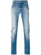 Closed Distressed Slim Fit Jeans - Blue