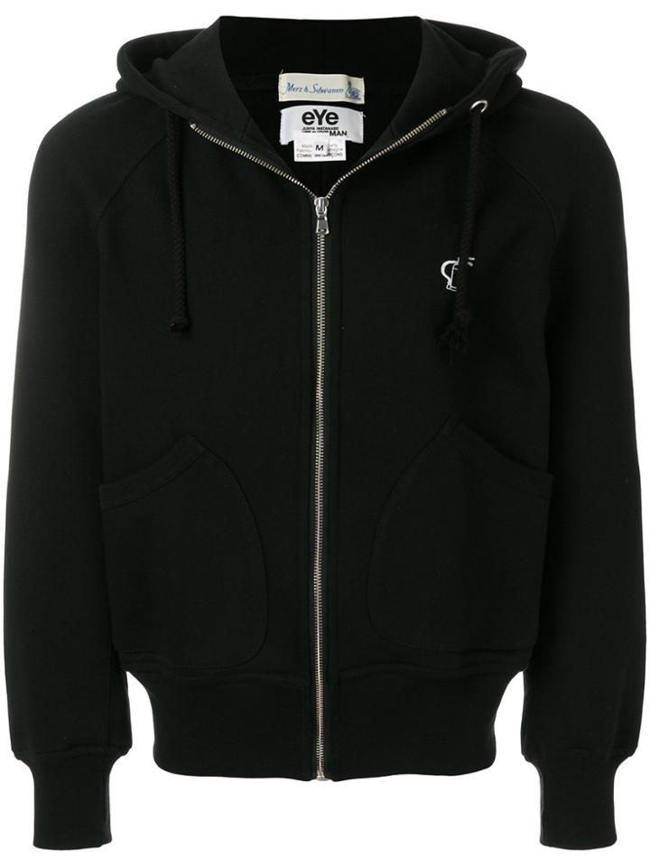 Junya Watanabe Man Back Print Zip Hoodie - Black