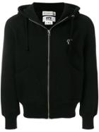 Junya Watanabe Man Back Print Zip Hoodie - Black