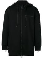 Neil Barrett Zip Detail Hooded Sweatshirt - Black