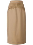 No21 Pleated Detail Skirt - Neutrals
