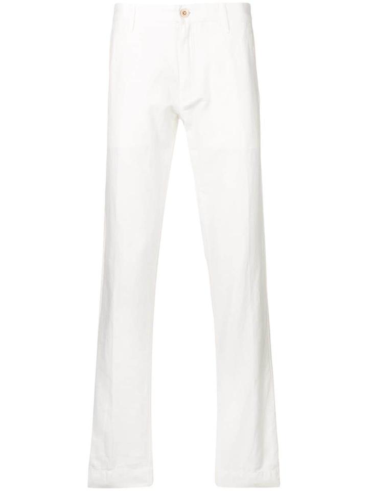 Hand Picked Straight Leg Trousers - White