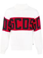 Gcds Logo Crew Neck Sweater - White