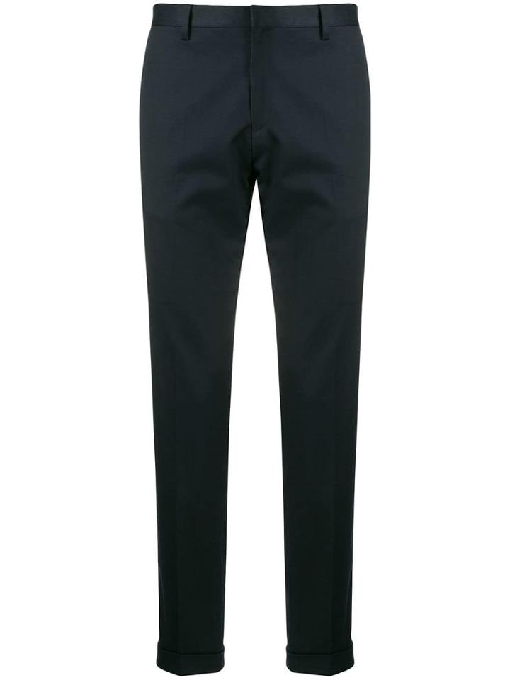 Paul Smith Turn Up Cuff Formal Trousers - Blue