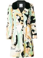 Moschino Vintage Olive Oyl Velveteen Coat - Multicolour