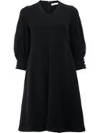 Chloé - Full Sleeve Swing Dress - Women - Silk/virgin Wool - 40, Black, Silk/virgin Wool