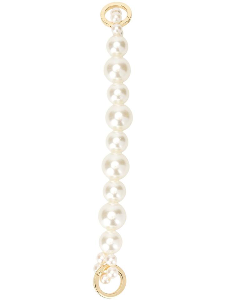 0711 Small Beaded Handle - White
