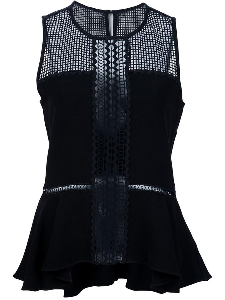 Jonathan Simkhai Embroidered Lace Panel Top