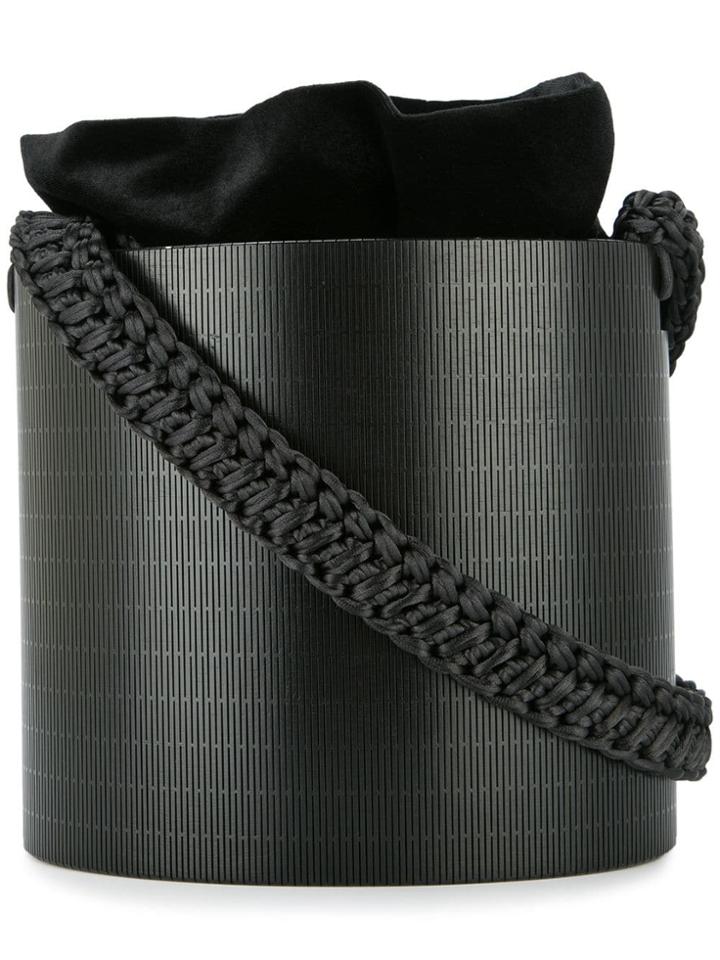 0711 Oval Bali Bucket Bag - Black