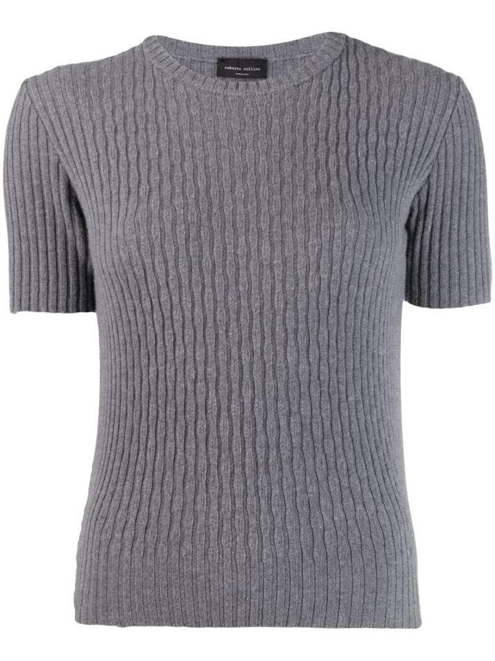 Roberto Collina Elefante Knitted Top - Grey