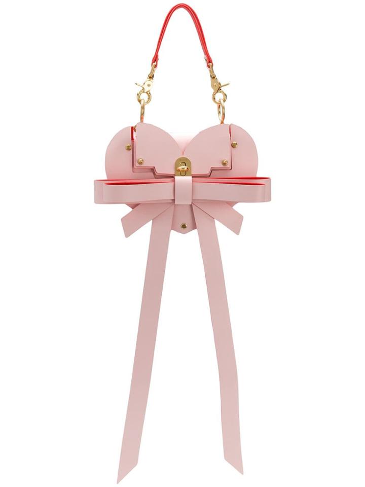 Niels Peeraer Bow-embellished Heart Tote - Pink