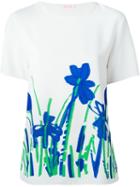P.a.r.o.s.h. Floral Print T-shirt, Women's, Size: Xxl, White, Polyester
