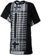 Sacai - Asymmetric Sleeve Shift Dress - Women - Polyester - 2, Black, Polyester