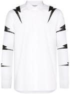 Neil Barrett Tiger Bolt-print Shirt - White