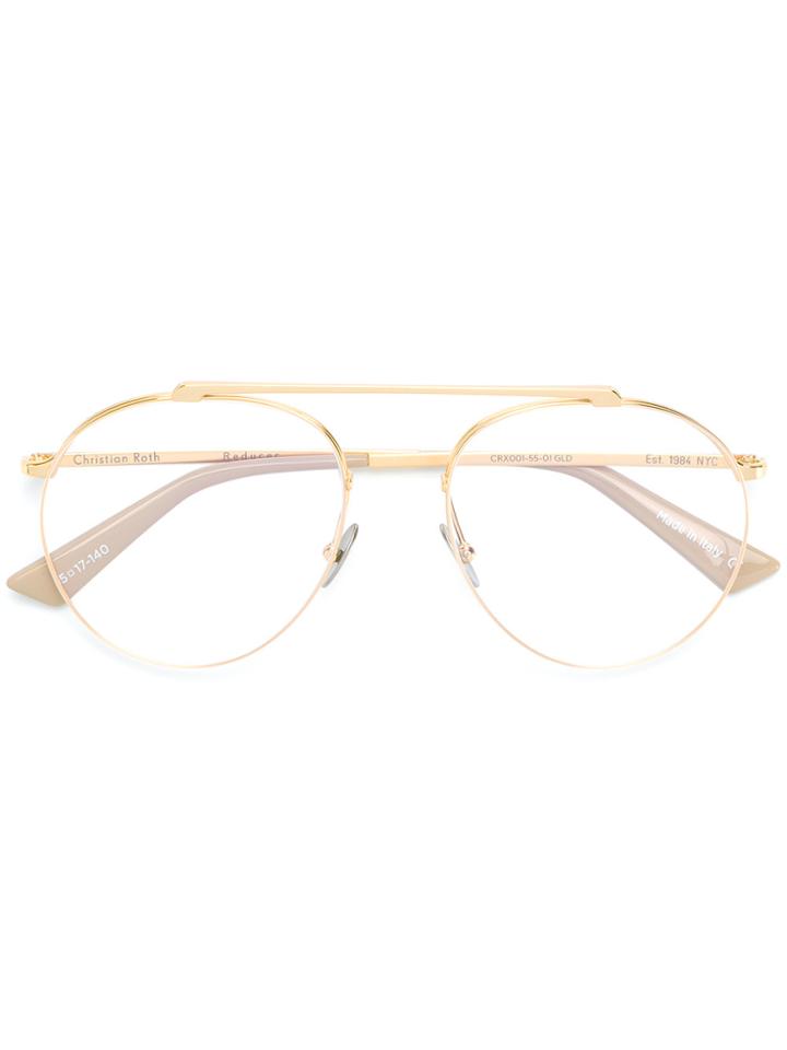 Christian Roth Eyewear Reducer Glasses - Metallic