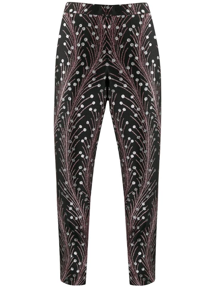 Marco De Vincenzo Slim-fit Jacquard Trousers - Black