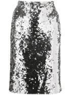 Alice+olivia Ramos Sequin Skirt - Silver