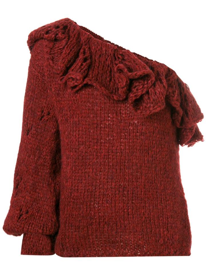 Mes Demoiselles One Shoulder Jumper - Red