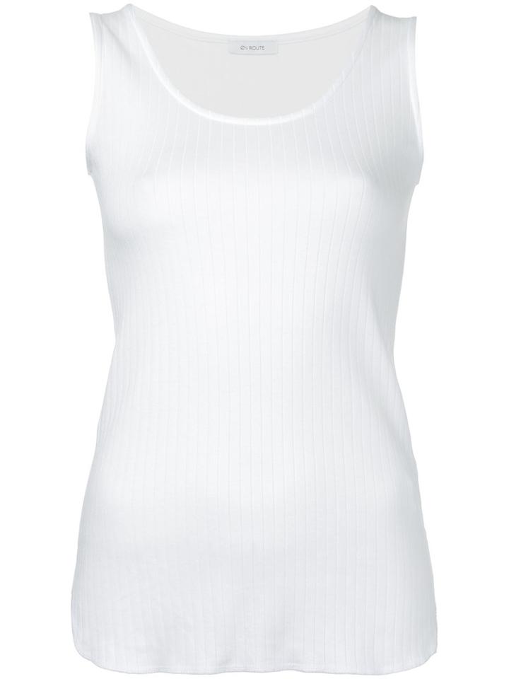 En Route - Ribbed Tank - Women - Cotton - One Size, White, Cotton