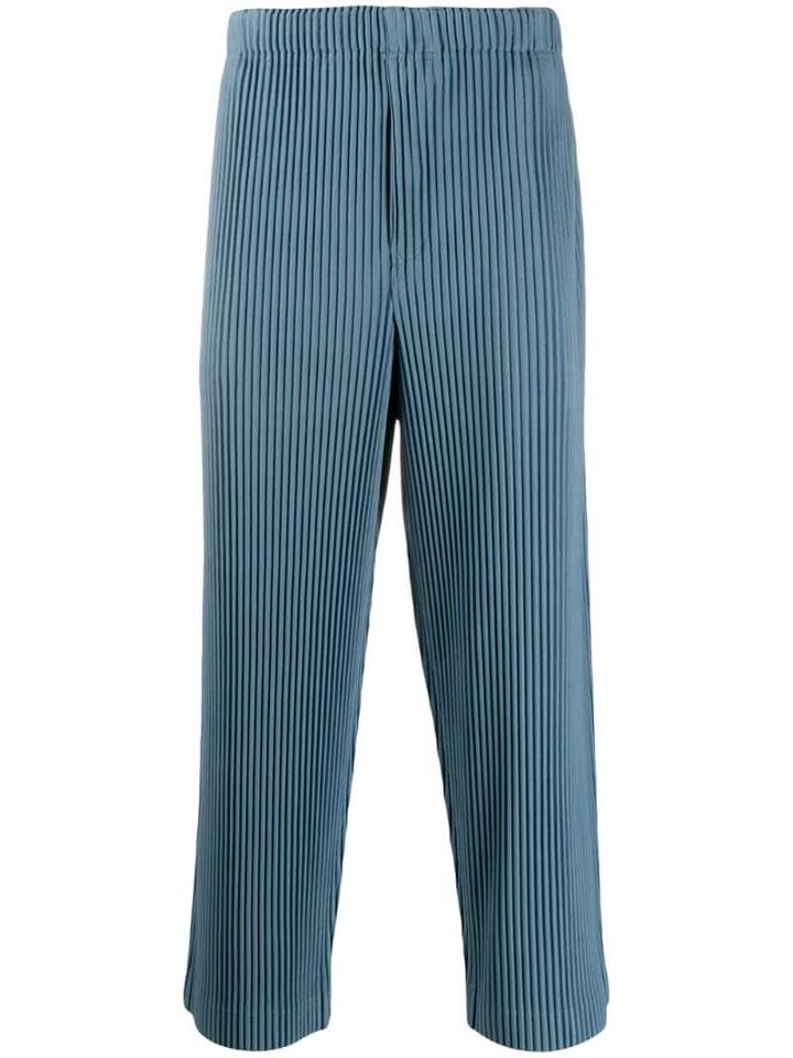 Homme Plissé Issey Miyake Pleated Straight-leg Trousers - Blue