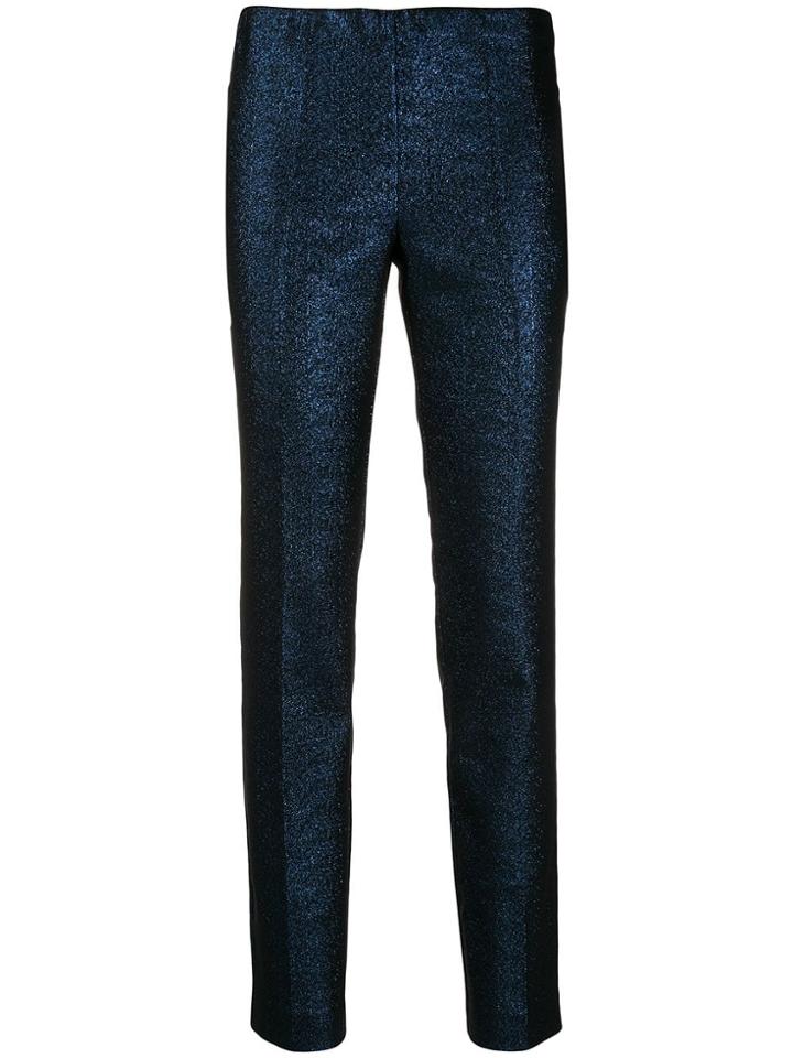 P.a.r.o.s.h. Glitter-effect Slim-fit Trousers - Blue