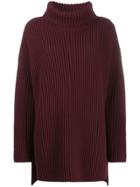 Joseph Loose Fit Turtleneck Jumper - Red