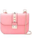 Valentino - Valentino Garavani Glam Lock Shoulder Bag - Women - Calf Leather - One Size, Women's, Pink/purple, Calf Leather