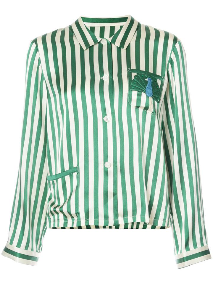 Morgan Lane - Peacock Ruthie Shirt - Women - Silk - M, White, Silk