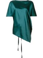 Ann Demeulemeester 'callista' T-shirt, Women's, Size: 36, Green, Silk/spandex/elastane
