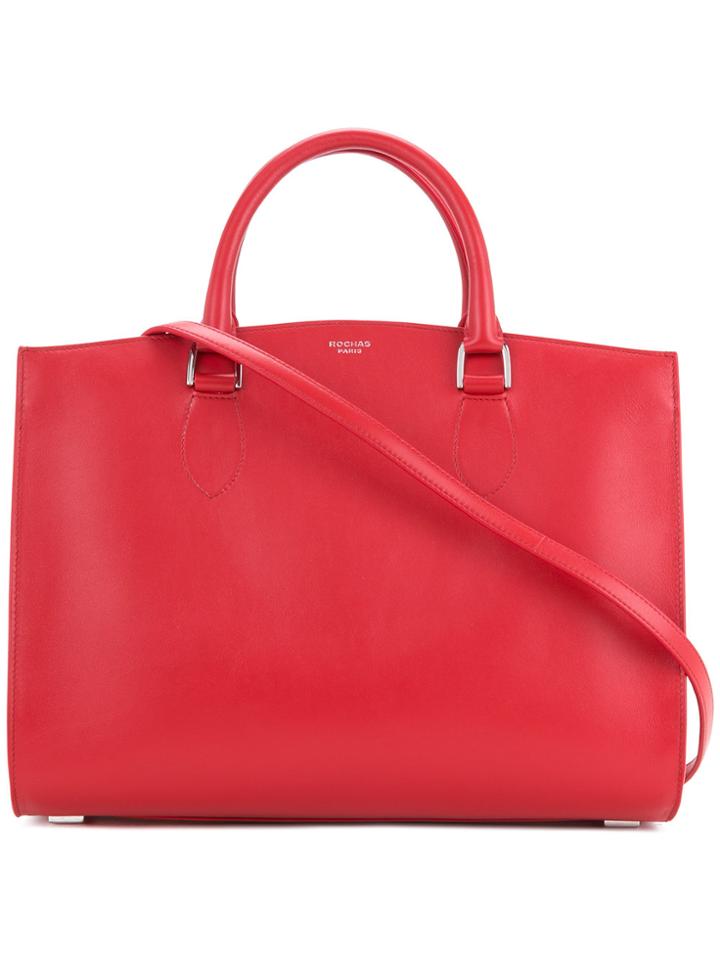 Rochas Wide Tote Bag - Red