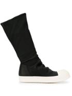 Rick Owens Sock High Top Boots, Men's, Size: 42, Black, Rubber/calf Leather