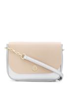 Tommy Hilfiger Two-tone Flap Crossbody Bag - Silver