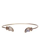 Dezso 18k Rose Gold & Opal Shark Fin Bracelet