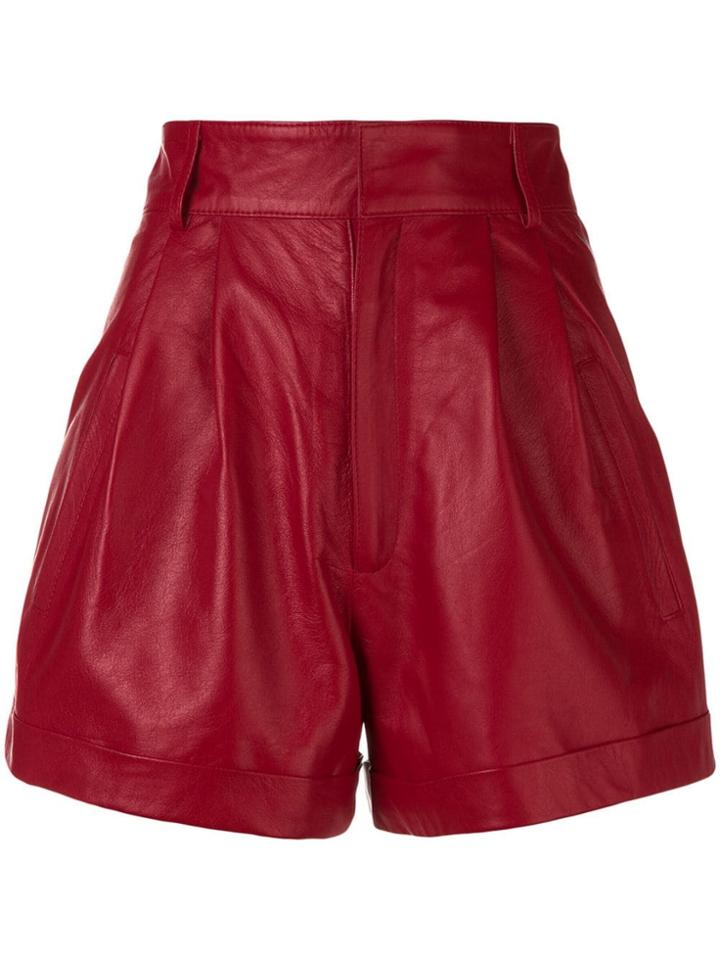 Manokhi High Waisted Shorts - Red